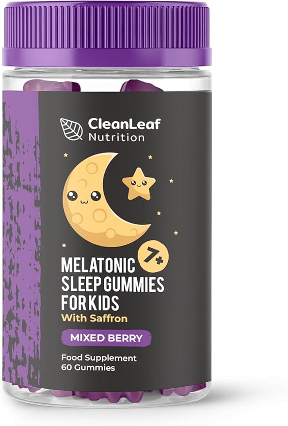 Natural Sleep Support Gummies for Kids – Promotes Healthy Sleep Patterns & Melatonin Production – 60 Count