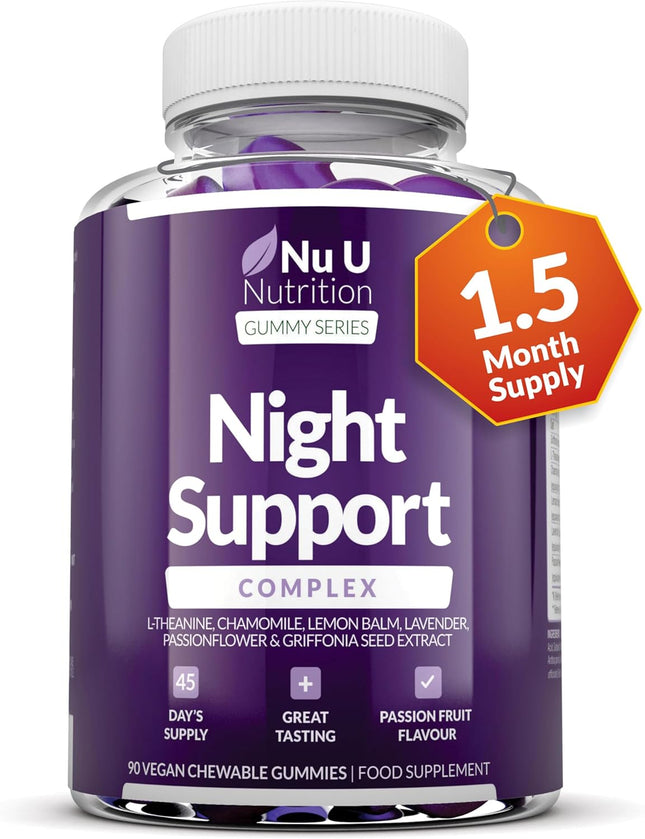 Melatonin Alternative + L-Theanine, Lavender & Chamomile – Passionfruit Flavour Gummies