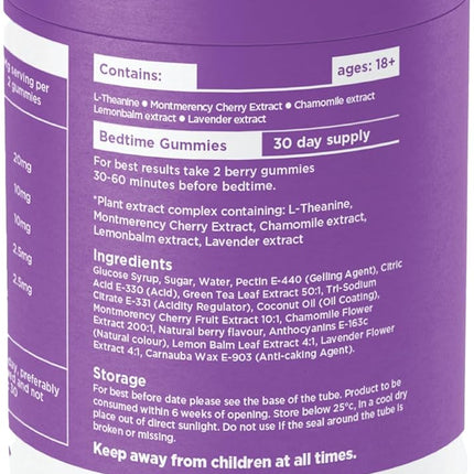 Gmys Night Calm Gummies – 60 Count | Tart Cherry & Melatonin Blend with Botanical Extracts