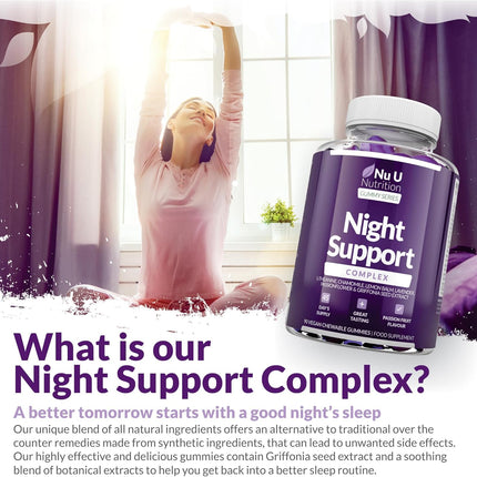Melatonin Alternative + L-Theanine, Lavender & Chamomile – Passionfruit Flavour Gummies