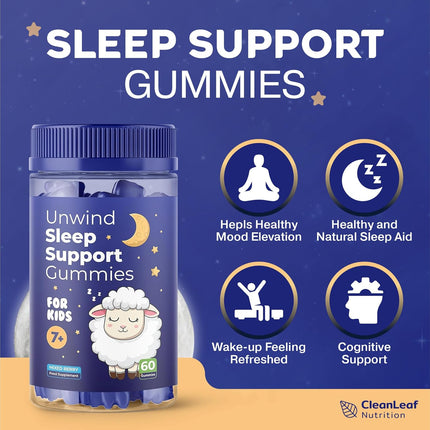 Unwind Sleep Support Gummies for Kids – Promotes Natural Sleep & Healthy Sleep Patterns