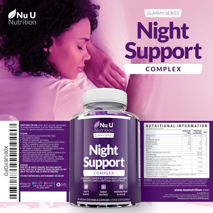 Melatonin Alternative + L-Theanine, Lavender & Chamomile – Passionfruit Flavour Gummies