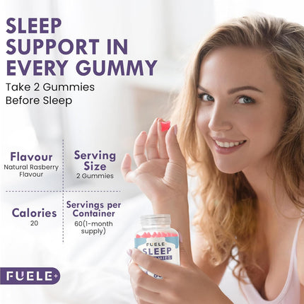 Sleeping Gummies for Adults – Sleep Aid with Magnesium, Ashwagandha & B-Vitamins