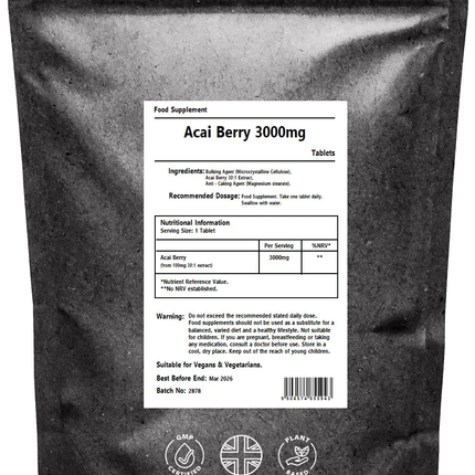 Acai Berry 3000mg Tablets