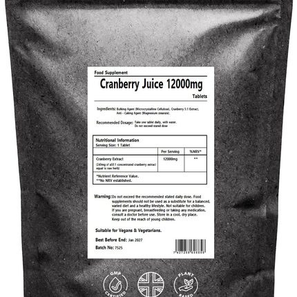 Cranberry Juice 12000mg Tablets