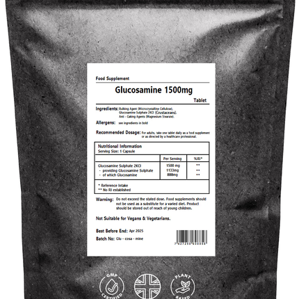 Glucosamine Sulphate 2KCL 1500mg Tablets - High Strength Joint Care