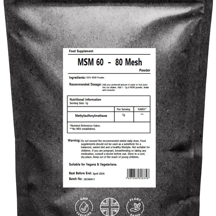 MSM (Methylsulfonylmethane) Powder - USP BP Grade 60-80 MESH