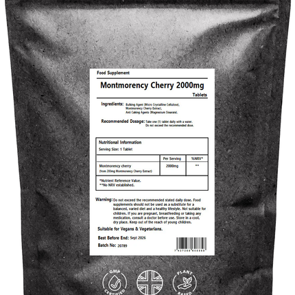 Montmorency Cherry 2000mg - Antioxidant Rich Tablets