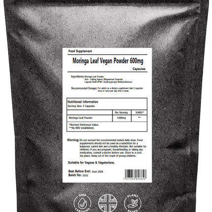 Moringa Oleifera SuperLeaf Powder 600mg Tablets