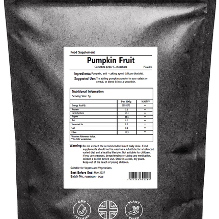 Natural Pumpkin Powder – Pure Fruit Powder with No Added Sugar