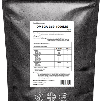 Omega 369 1000mg Fish Oil Capsules