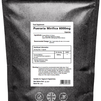 Pueraria Mirifica 6000mg Capsules High Strength