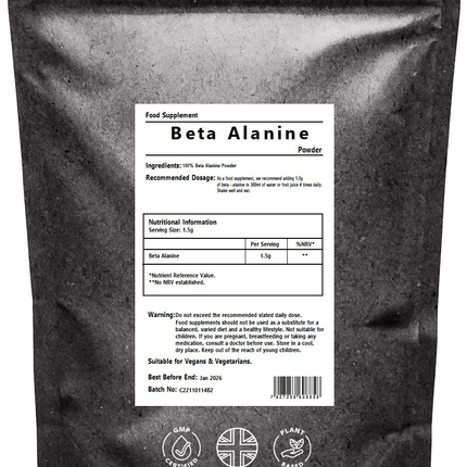 Pure Beta Alanine Powder Pre Workout Muscle Supplement