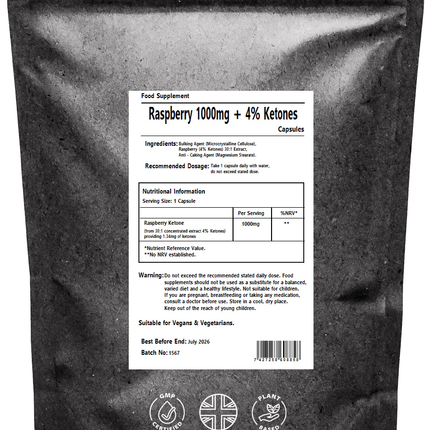Raspberry Ketone 1000mg Capsules
