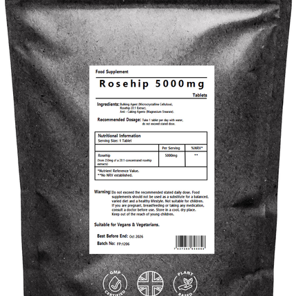 Rosehip Extract 5000mg Tablets - Antioxidant