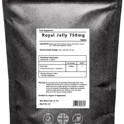 Royal Jelly Tablets Powerful 750mg Royal Jelly