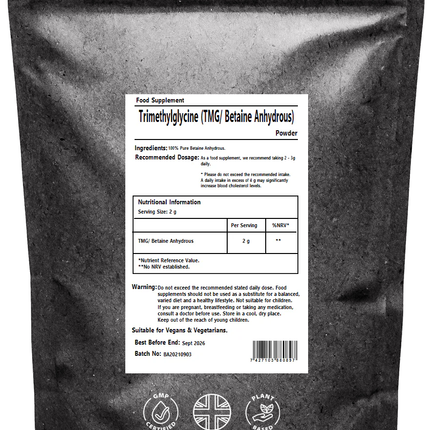 Trimethylglycine (TMG) Powder – Betaine Anhydrous for Pre-Workout & Performance