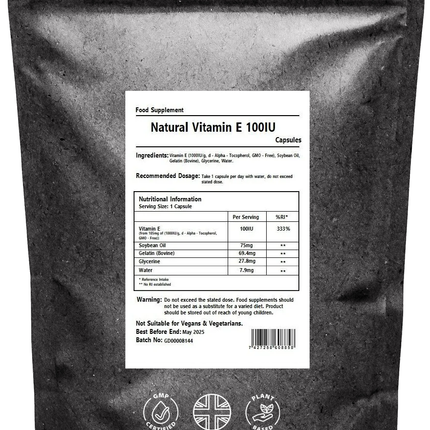 Vitamin E 100IU - Capsules - Anti-Oxidant
