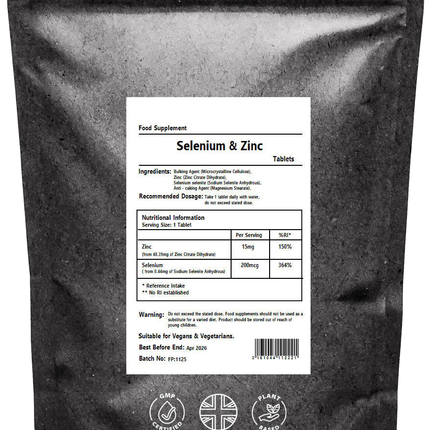 Zinc 15mg & Selenium 200mcg Tablets, Zinc Citrate & Sodium Selenite, Immune