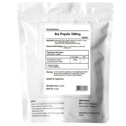 Bee Propolis 1000mg Capsules – Natural Immune Support