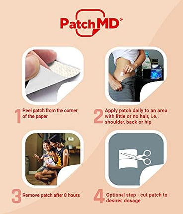 Vitamin B12 Patches Plus™ 30 Daily Topical Patches. 100% natural & vegan.