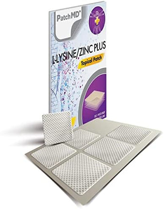 L-Lysine/Zinc Patches - 30 Daily Topical Patches. 100% natural & vegan.